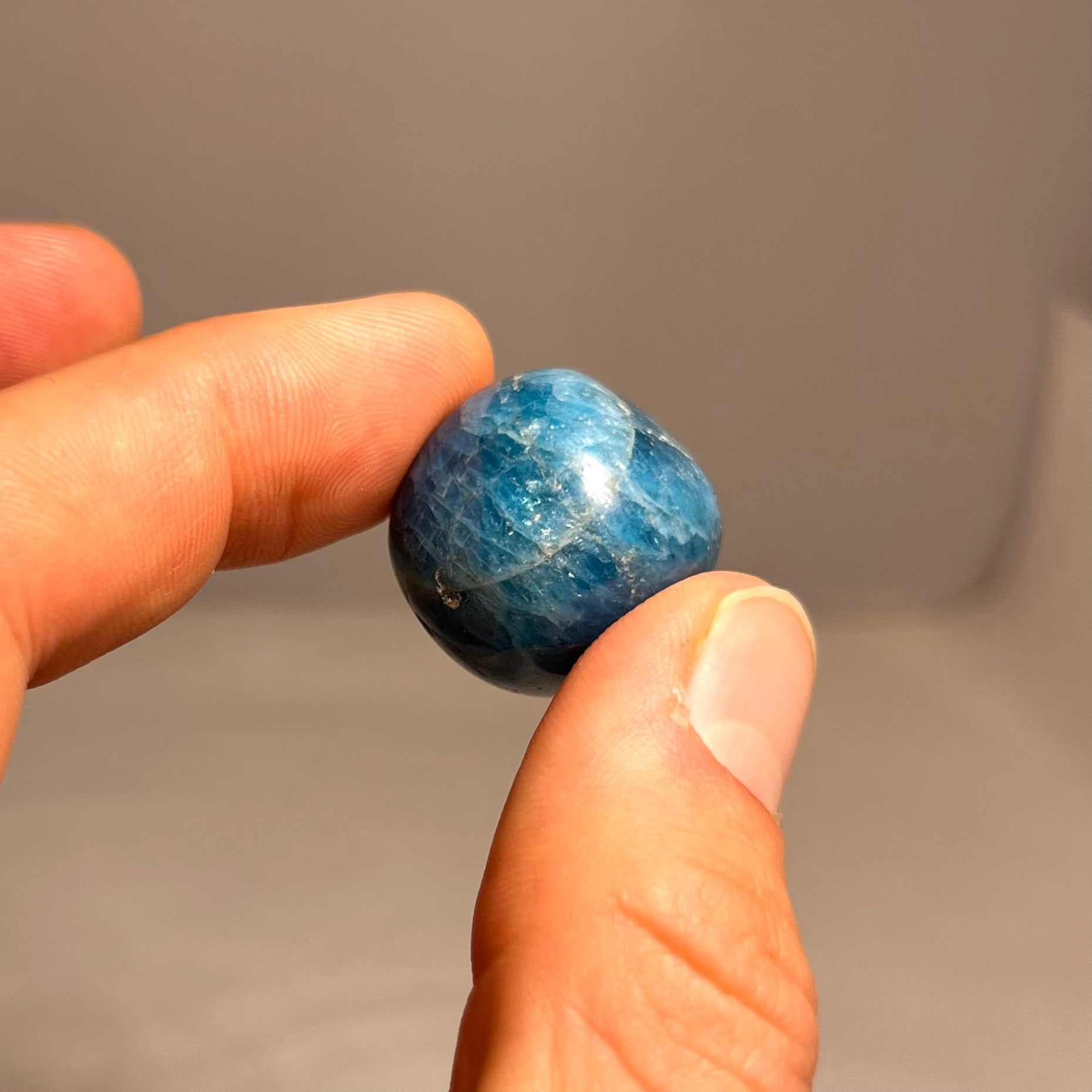Blue Apatite Tumbled Stone